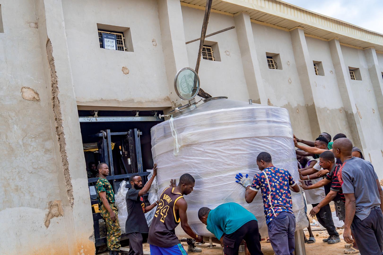 BIPC Begins Offloading of Food Basket Brewery Machines