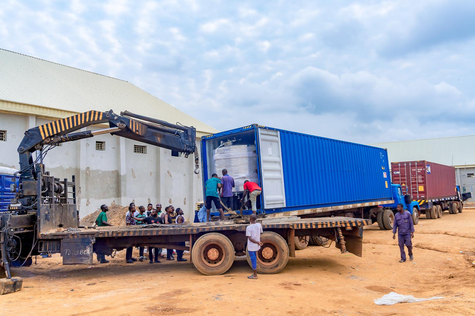 BIPC Begins Offloading of Food Basket Brewery Machines